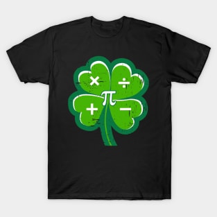 Irish Math Teacher Vintage Shamrock St Patricks Day T-Shirt